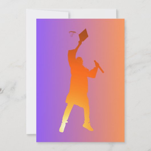 Faire-part Sunset Vibrant Moderne Tech Graduation (Dos)