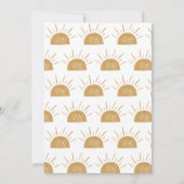 Faire-part Sunshine Boho moderne à la naissance de la moutard (Dos)