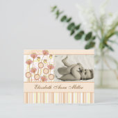 Faire-part super doux de bébé de fleurs (Debout devant)