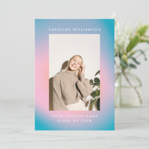 Faire-part Super Mod Pastel Retro Diplôme photo personnalisée