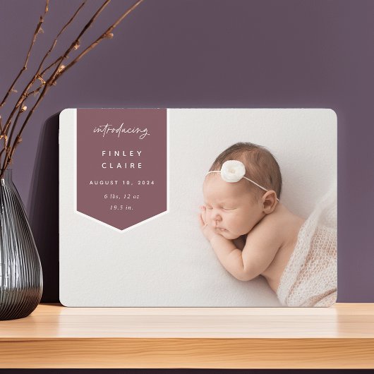 Faire-part Superposition de bannière | Naissance photo horizo