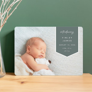 Faire-part Superposition de bannière   Naissance photo horizo