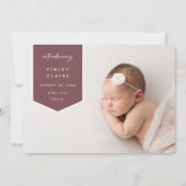 Faire-part Superposition de bannière | Naissance photo horizo (Devant)