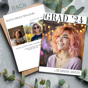 Faire-part Superposition de graduation minimaliste moderne 20