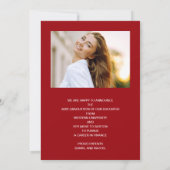 Faire-part Superposition de script 2 Photo Remise de diplômes (Dos)