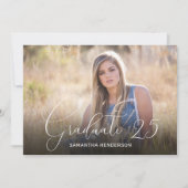 Faire-part Superposition de script élégant 2 Photo de remise  (Devant)