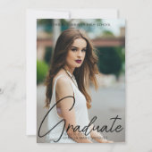 Faire-part Superposition de script manuscrit chic pour photo (Devant)