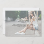 Faire-part Superposition de script manuscrit chic pour photo (Dos)