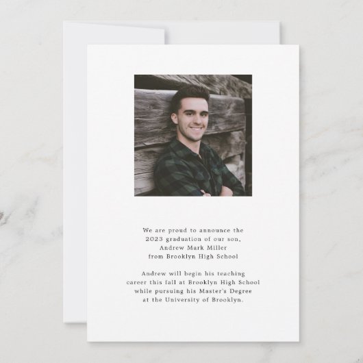 Faire-part Superposition de script unique moderne pour deux p (Dos)