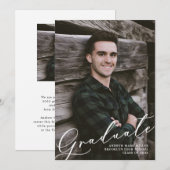 Faire-part Superposition de script unique moderne pour deux p (Devant / Derrière)