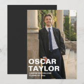 Faire-part Superposition de typographie en gras sur une photo (Devant / Derrière)