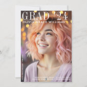 Faire-part Superposition pour magazine de remise de diplômes  (Devant)