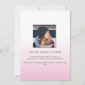 Faire-part Superposition rose simple GRAD N'IMPORTE QUELLE An (Dos)