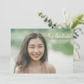 Faire-part Superposition simple 2 Photo Diplôme personnalisé (Debout devant)