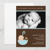 Faire-part Sweet Baby Boy Photo Annonces de naissance (Devant / Derrière)