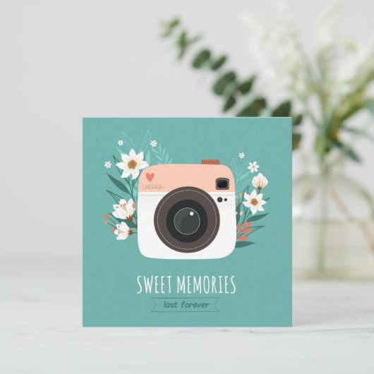 Faire-part Sweet Memories Last Forever (Debout devant)