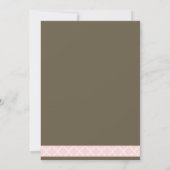 Faire-part Sweet rose Quatrefoil fille photo naissance (Dos)