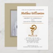 Faire-part Symbole de doctorat de l'école de pharmacie (Devant / Derrière)