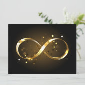 Faire-part Symbole de l'infini doré (Debout devant)