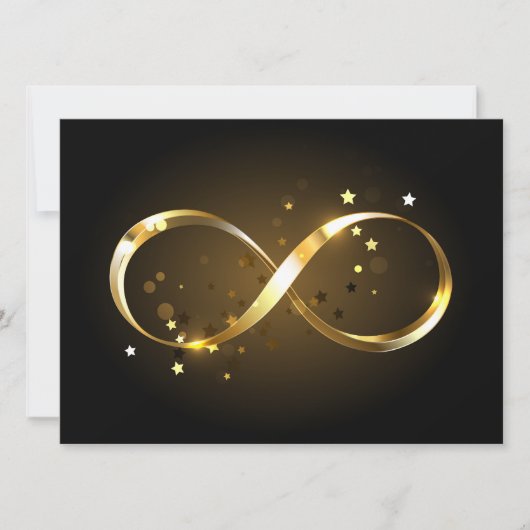 Faire-part Symbole de l'infini doré (Devant)