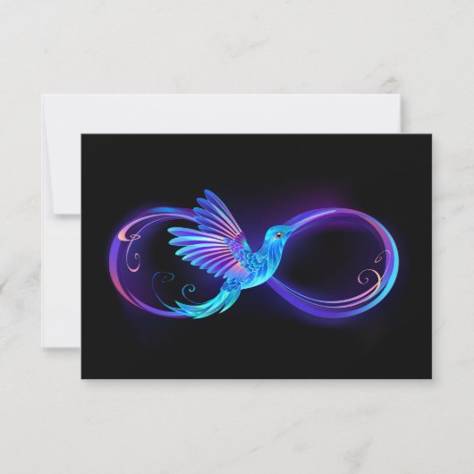 Faire-part Symbole de Neon Infinity par Glowing Hummingbird (Devant)