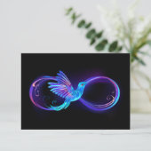Faire-part Symbole de Neon Infinity par Glowing Hummingbird (Debout devant)