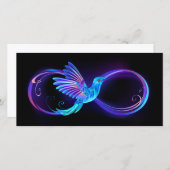 Faire-part Symbole de Neon Infinity par Glowing Hummingbird (Devant / Derrière)