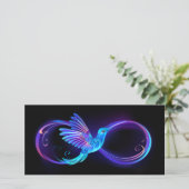 Faire-part Symbole de Neon Infinity par Glowing Hummingbird (Debout devant)
