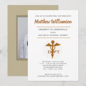 Faire-part Symbole de remise des diplômes de doctorat en thér (Devant / Derrière)