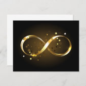 Faire-part Symbole d'infini doré (Devant / Derrière)