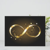 Faire-part Symbole d'infini doré (Debout devant)