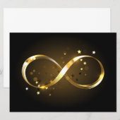 Faire-part Symbole d'infini doré (Devant / Derrière)