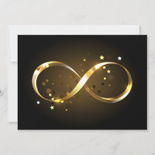 Faire-part Symbole d'infini doré
