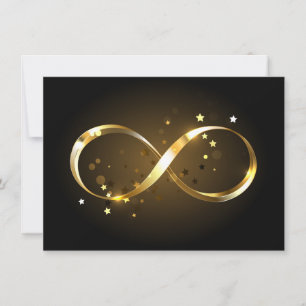 Faire-part Symbole d'infini doré