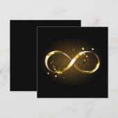 Faire-part Symbole d'infini doré (Devant / Derrière)