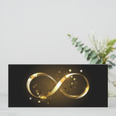 Faire-part Symbole d'infini doré (Debout devant)