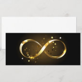 Faire-part Symbole d'infini doré (Devant / Derrière)