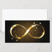 Faire-part Symbole d'infini doré (Devant / Derrière)