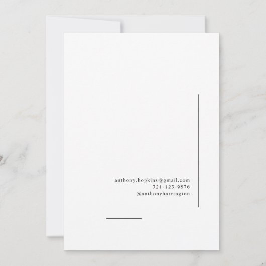 Faire-part Symbole vétérinaire photo noir blanc (Dos)