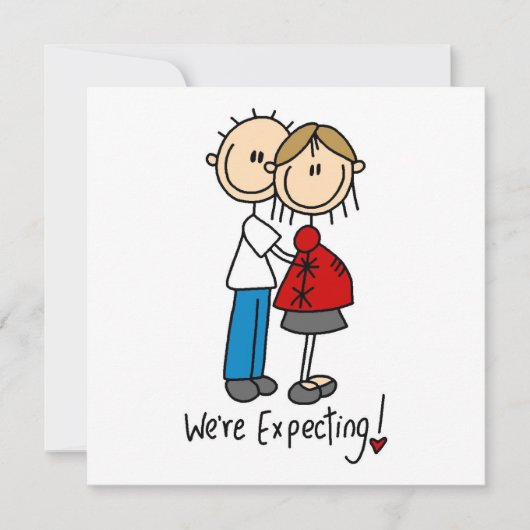 Faire-part T-shirts et Cadeaux pour Couple en Attente (Devant)