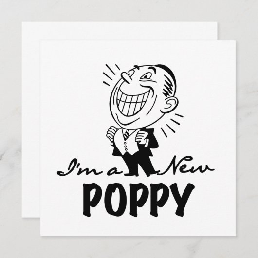 Faire-part T-shirts et cadeaux Smiling New Poppy (Devant / Derrière)