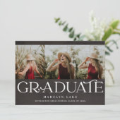 Faire-part Tableau de bord Horizontal Trois diplômes photo (Debout devant)