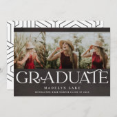 Faire-part Tableau de bord Horizontal Trois diplômes photo (Devant / Derrière)