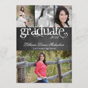 Faire-part Tableau noir 5x7 Tableau noir Senior