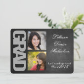 Faire-part Tableau noir 5x7 Tableau noir Senior (Debout devant)