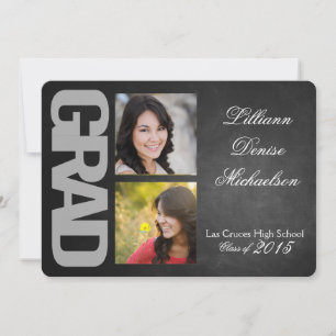 Faire-part Tableau noir 5x7 Tableau noir Senior