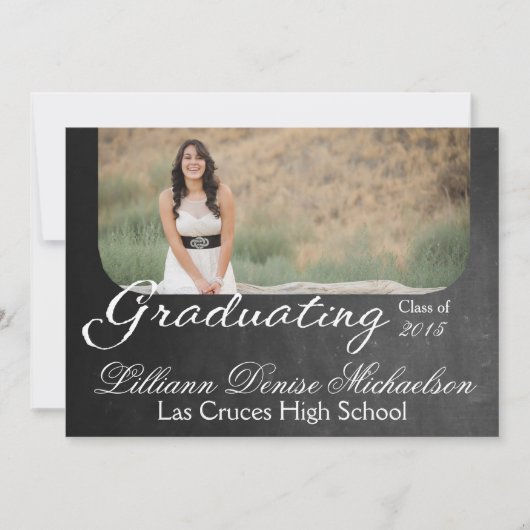 Faire-part Tableau noir 5x7 Tableau noir Senior (Devant)