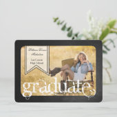 Faire-part Tableau noir 5x7 Tableau noir Senior (Debout devant)