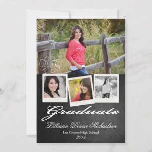 Faire-part Tableau noir 5x7 Tableau noir Senior