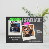 Faire-part Tableau noir 5x7 Tableau noir Senior (Debout devant)